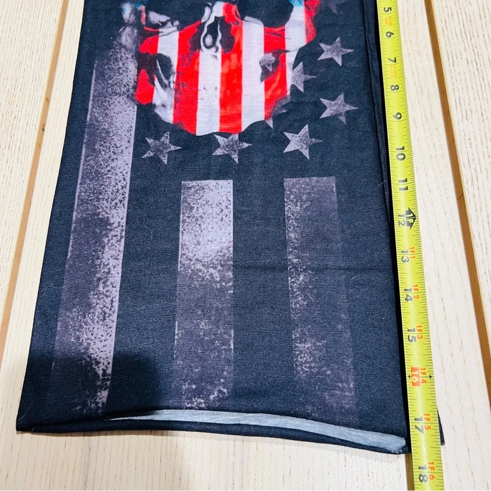 American Flag Skull Balaclava Mask Gaiter Neck Biker Bandana sport Face Cover